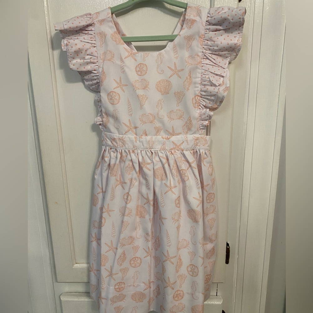 Khaki and White Seashell Dress